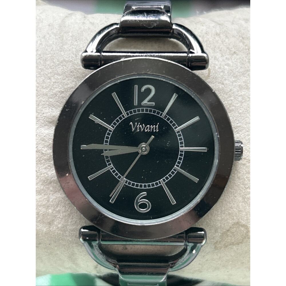 Vivani Black Tone Women’s Quartz Cuff Watch